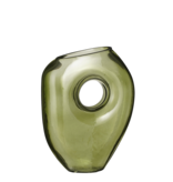 KantoormeubelenPlus Jay Vaas - L18 x B7,5 x H22,5 cm - Glas - Lichtgroen