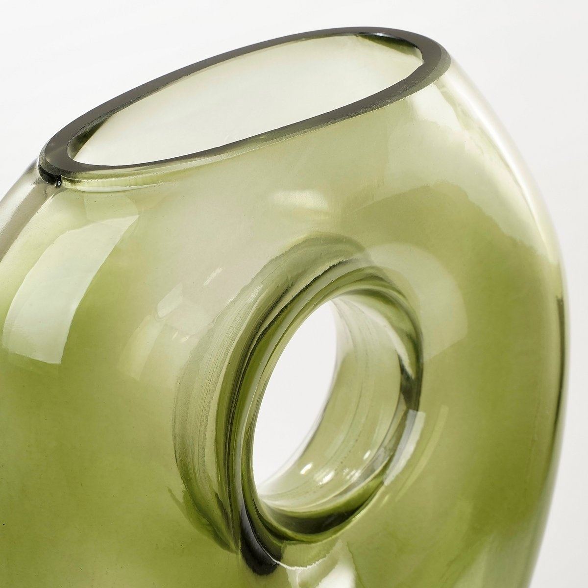 KantoormeubelenPlus Jay Vaas - L18 x B7,5 x H22,5 cm - Glas - Lichtgroen