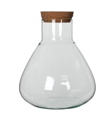 KantoormeubelenPlus Emily Terrarium of Voorraadpot - H32 x Ø29,5 cm - Gerecycled Glas - Transparant