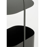 KantoormeubelenPlus Bijzettafel met Tijdschriftenhouder - L35 x B24 x H69 cm - Metaal - Zwart
