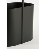 KantoormeubelenPlus Bijzettafel met Tijdschriftenhouder - L35 x B24 x H69 cm - Metaal - Zwart