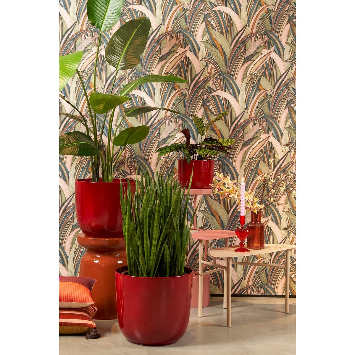 KantoormeubelenPlus Stage Bijzettafel - H45 x Ø35 cm - Cement - Oranje