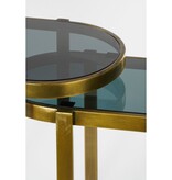 KantoormeubelenPlus Kevin Bijzettafel - Set van 2 - L54 x B34 x H56 cm - Metaal - Goud