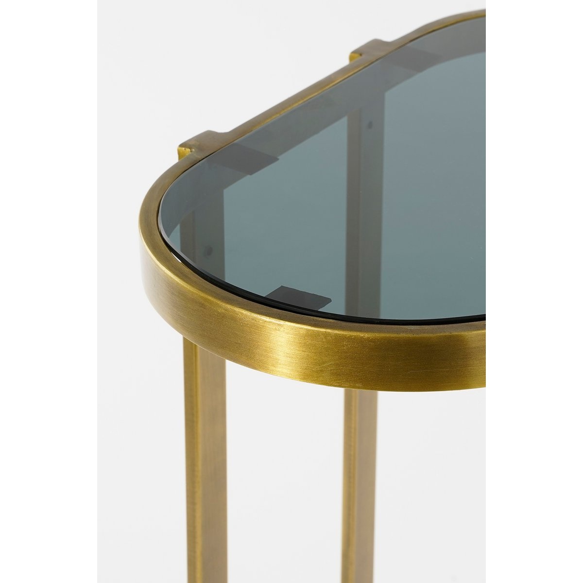 KantoormeubelenPlus Kevin Bijzettafel - Set van 2 - L54 x B34 x H56 cm - Metaal - Goud