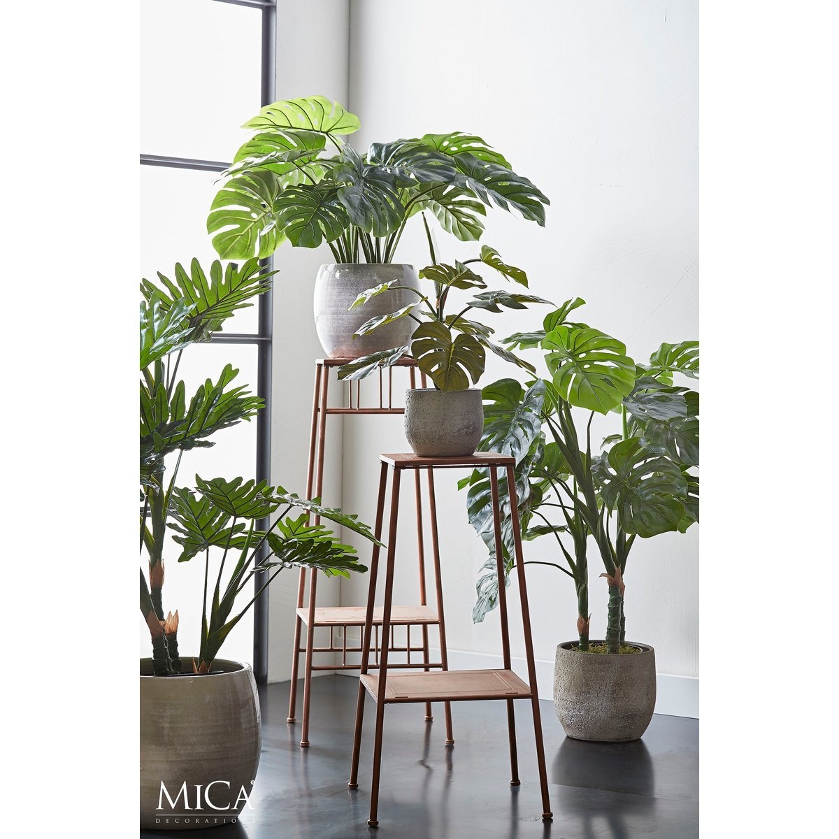 KantoormeubelenPlus Monstera Kunstplant - H100 x Ø75 cm - Groen