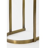 KantoormeubelenPlus Kevin Bijzettafel - Set van 2 - L54 x B34 x H56 cm - Metaal - Goud