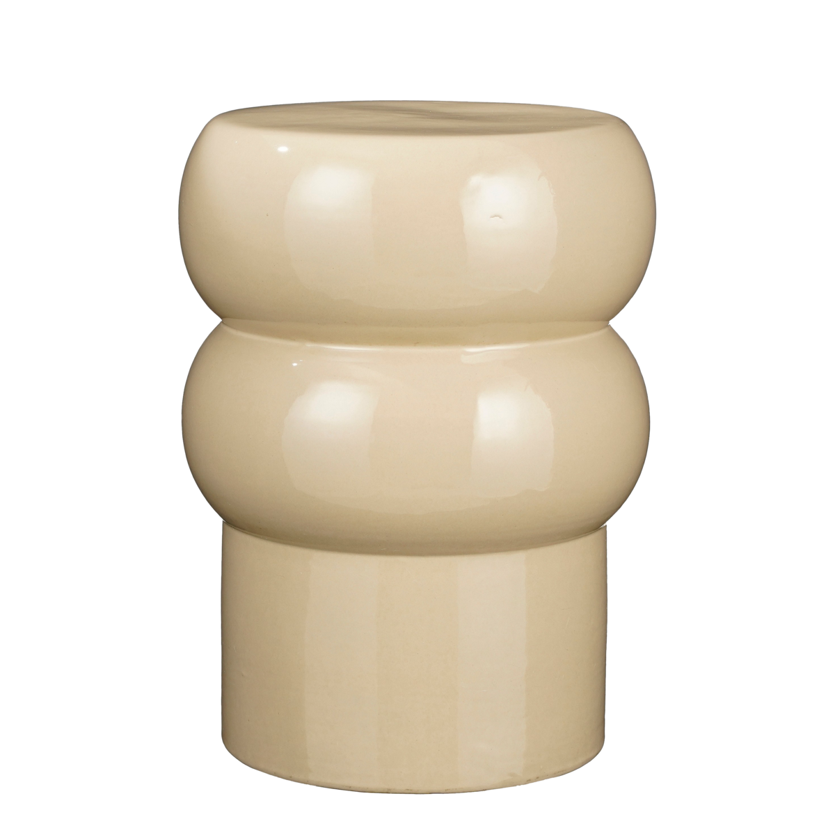 KantoormeubelenPlus Vendi Bijzettafel - H44 x Ø32 cm - Keramiek - Crème