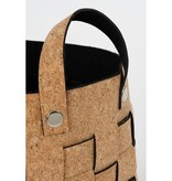 KantoormeubelenPlus Opbergmand - Set van 3 - L40 x B30 x H30 cm - Kurk/Vilt - Bruin