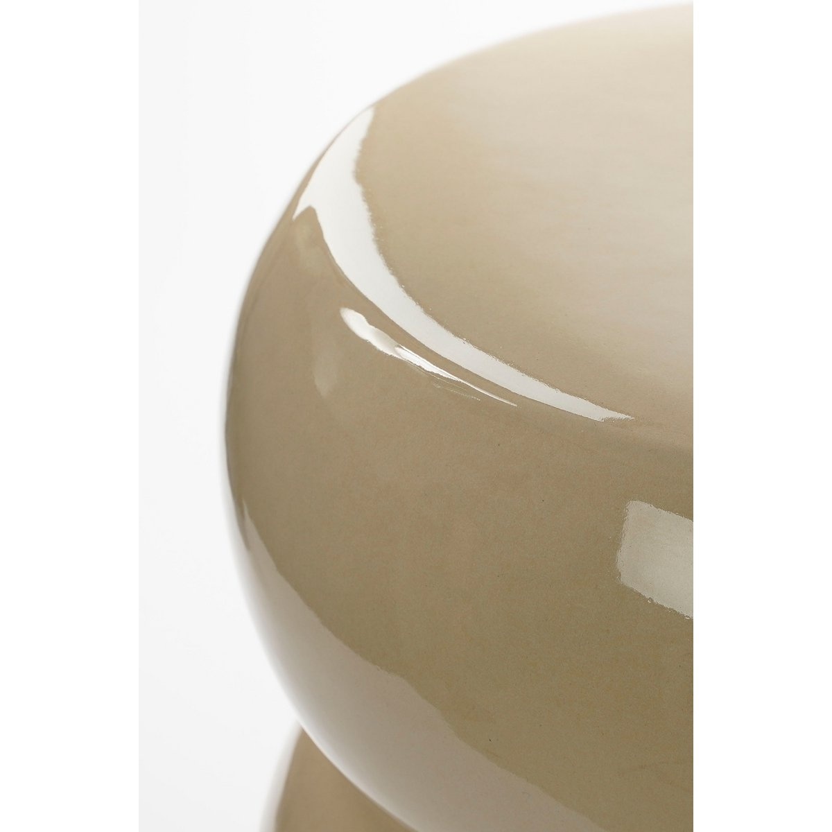 KantoormeubelenPlus Vendi Bijzettafel - H44 x Ø32 cm - Keramiek - Crème