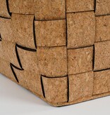 KantoormeubelenPlus Opbergmand - Set van 3 - L40 x B30 x H30 cm - Kurk/Vilt - Bruin