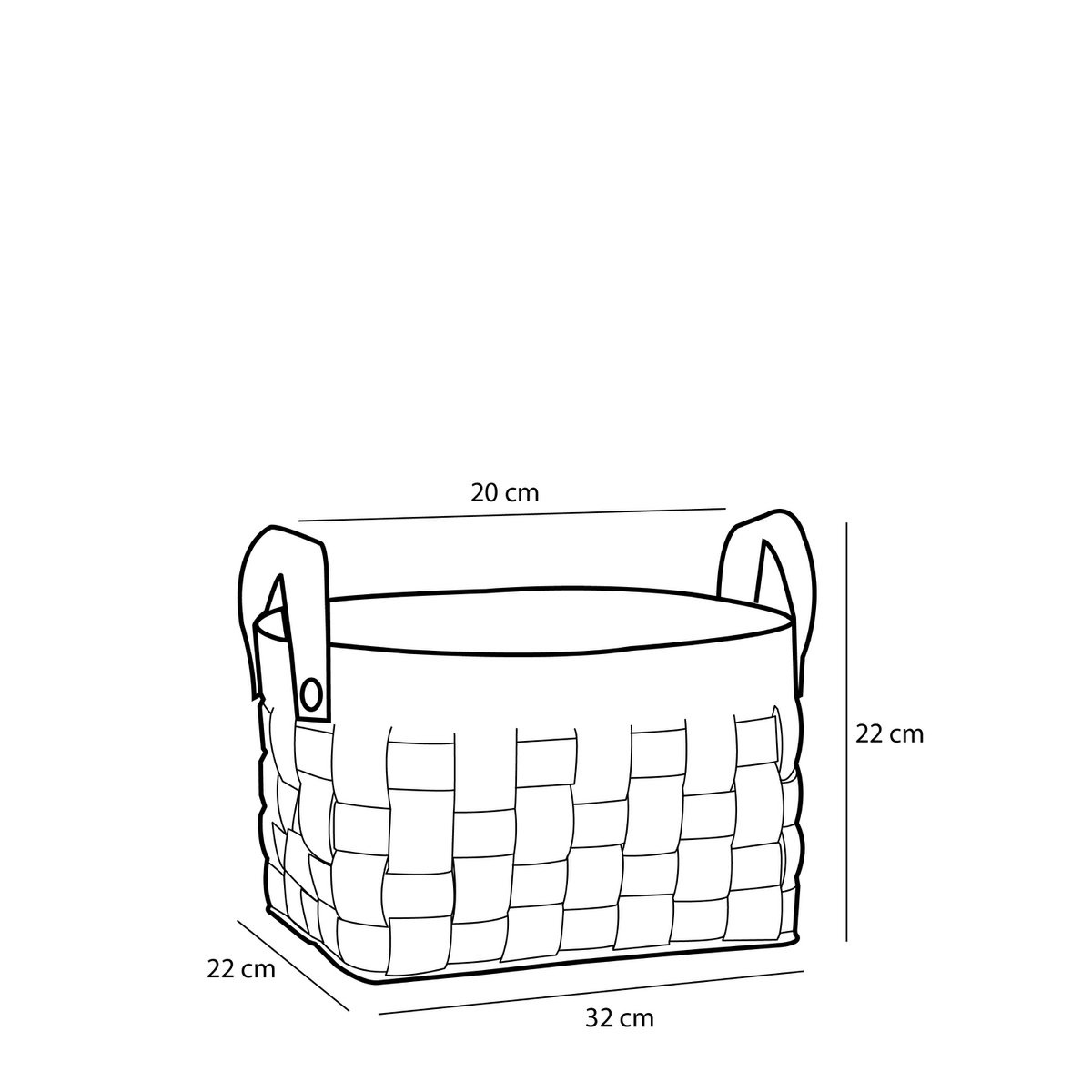 KantoormeubelenPlus Opbergmand - Set van 3 - L40 x B30 x H30 cm - Kurk/Vilt - Bruin