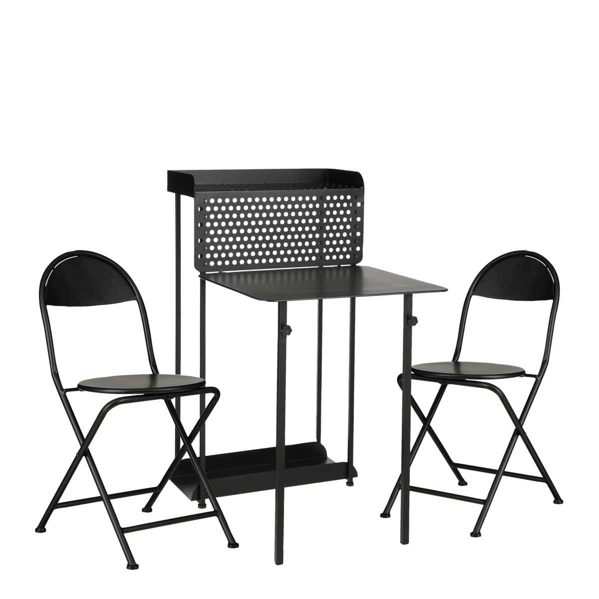 KantoormeubelenPlus Torre Balkonset - Set van 3 - Metaal - Zwart