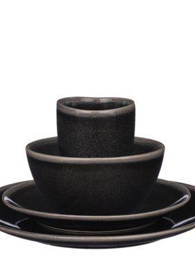 KantoormeubelenPlus Tabo Serviesset 4 Persoons - Zwart