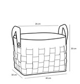 KantoormeubelenPlus Opbergmand - Set van 3 - L40 x B30 x H30 cm - Kurk/Vilt - Bruin