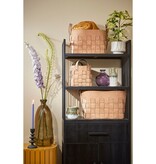 KantoormeubelenPlus Opbergmand - Set van 3 - L40 x B30 x H30 cm - Kurk/Vilt - Bruin