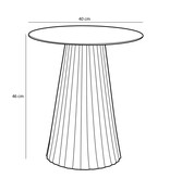 KantoormeubelenPlus Pellis Bijzettafel - H46 x Ø40 cm - Metaal - Lichtroze