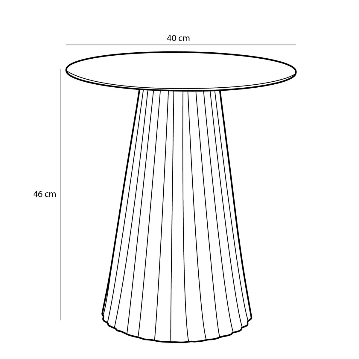 KantoormeubelenPlus Pellis Bijzettafel - H46 x Ø40 cm - Metaal - Lichtroze