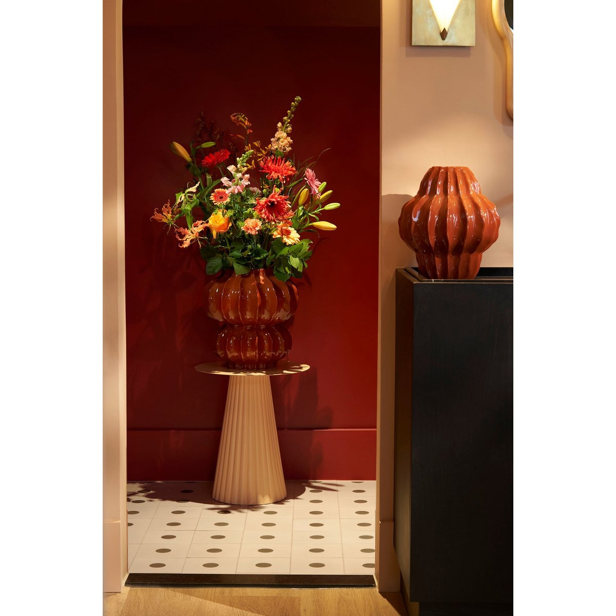 KantoormeubelenPlus Pellis Bijzettafel - H46 x Ø40 cm - Metaal - Lichtroze