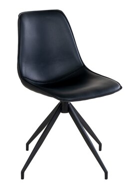 KantoormeubelenPlus Monaco Eetkamerstoel met Draaiknop - Zwart - set van 2