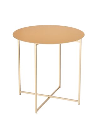 KantoormeubelenPlus Mikki Bijzettafel - H45 x Ø45 cm - Metaal - Goud
