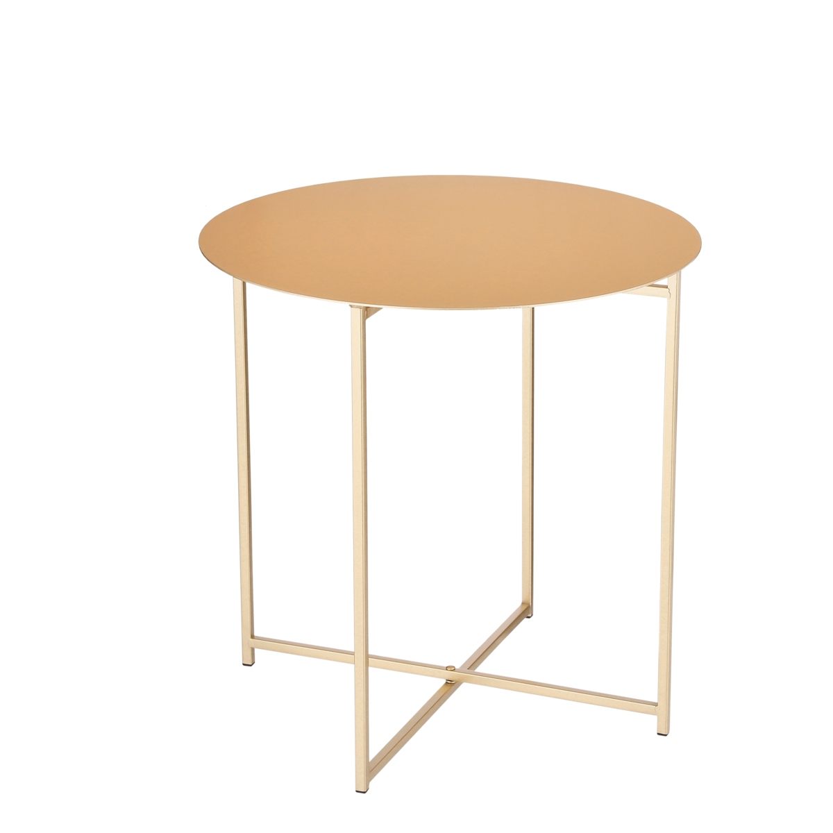 KantoormeubelenPlus Mikki Bijzettafel - H45 x Ø45 cm - Metaal - Goud