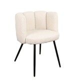 High five stoel wit parelmoer (boucle) (Set van 2)