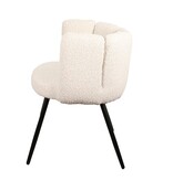 High five stoel wit parelmoer (boucle) (Set van 2)