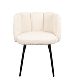 High five stoel wit parelmoer (boucle) (Set van 2)