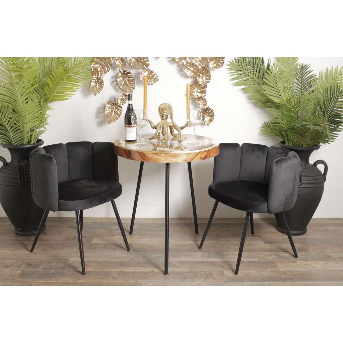 KantoormeubelenPlus High Five stoel zwart (Set van 2)