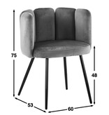 KantoormeubelenPlus High Five stoel zwart (Set van 2)
