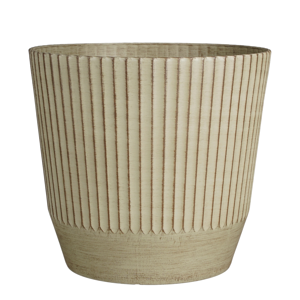 KantoormeubelenPlus Rio Bloempot voor Buiten - H40,5 x Ø45 cm - Crème