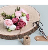 KantoormeubelenPlus Ranonkels Kunstbloemen Boeket - H22 x Ø19 cm - Roze