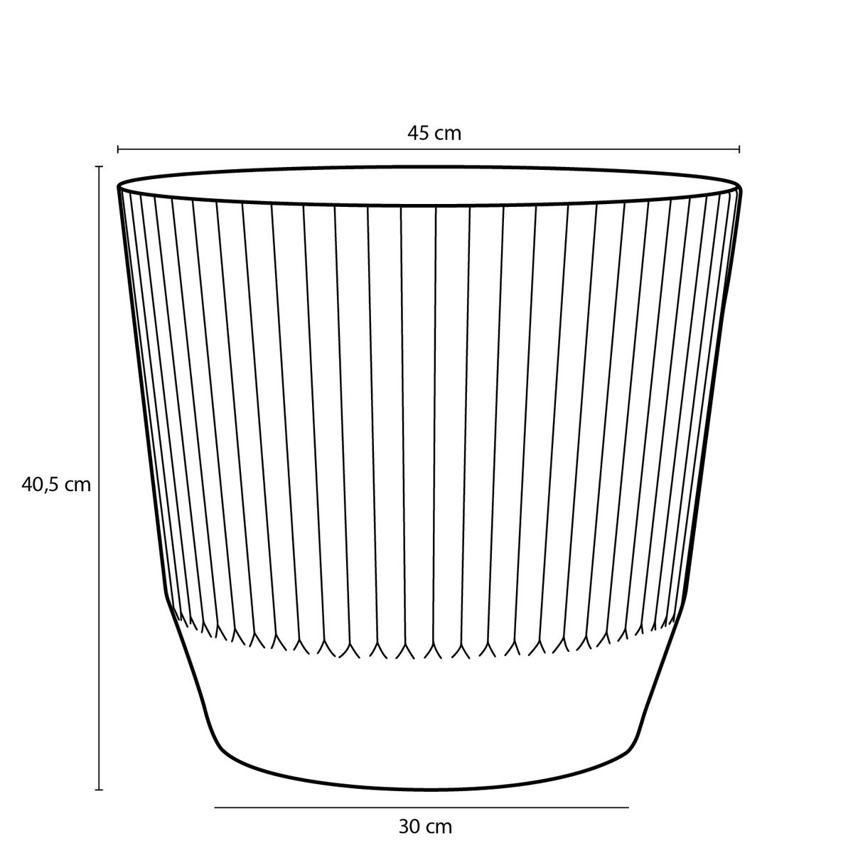 KantoormeubelenPlus Rio Bloempot voor Buiten - H40,5 x Ø45 cm - Crème
