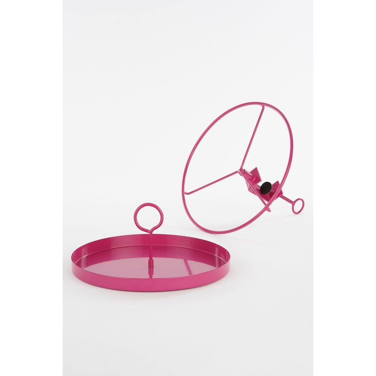 Aston Dienblad met Klem - H30 x Ø30,5 cm - Metaal - Fuchsia