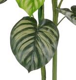 KantoormeubelenPlus Caladium Kunstplant in Bloempot - H100 x Ø50 cm - Lichtgroen