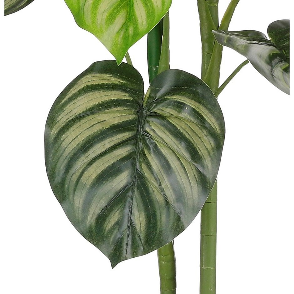 KantoormeubelenPlus Caladium Kunstplant in Bloempot - H100 x Ø50 cm - Lichtgroen