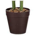 KantoormeubelenPlus Caladium Kunstplant in Bloempot - H100 x Ø50 cm - Lichtgroen