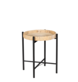 KantoormeubelenPlus Kaj Bijzettafel - H39,5 x Ø29,5 cm - Rotan - Bruin