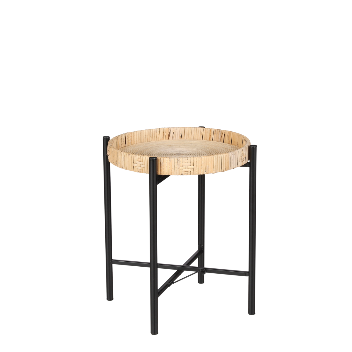 KantoormeubelenPlus Kaj Bijzettafel - H39,5 x Ø29,5 cm - Rotan - Bruin