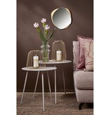 KantoormeubelenPlus Pontus Bijzettafel - Set van 2 - H45 x Ø55 cm - Metaal - Beige