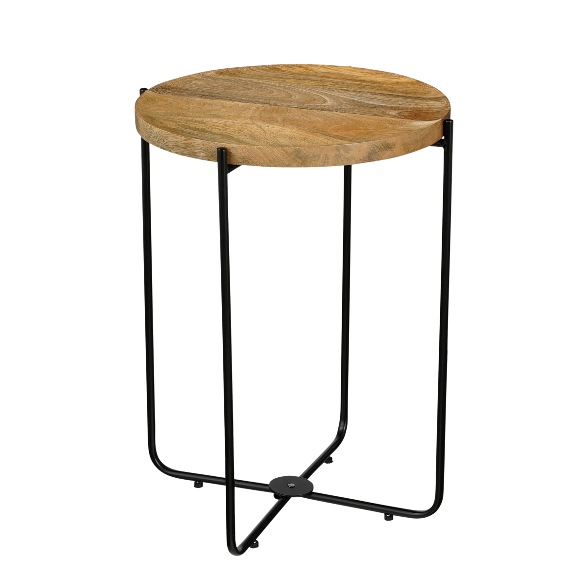 KantoormeubelenPlus Armando Bijzettafel - H45 x Ø35,5 cm - FSC 100% Mangohout - Bruin