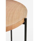 KantoormeubelenPlus Armando Bijzettafel - H45 x Ø35,5 cm - FSC 100% Mangohout - Bruin