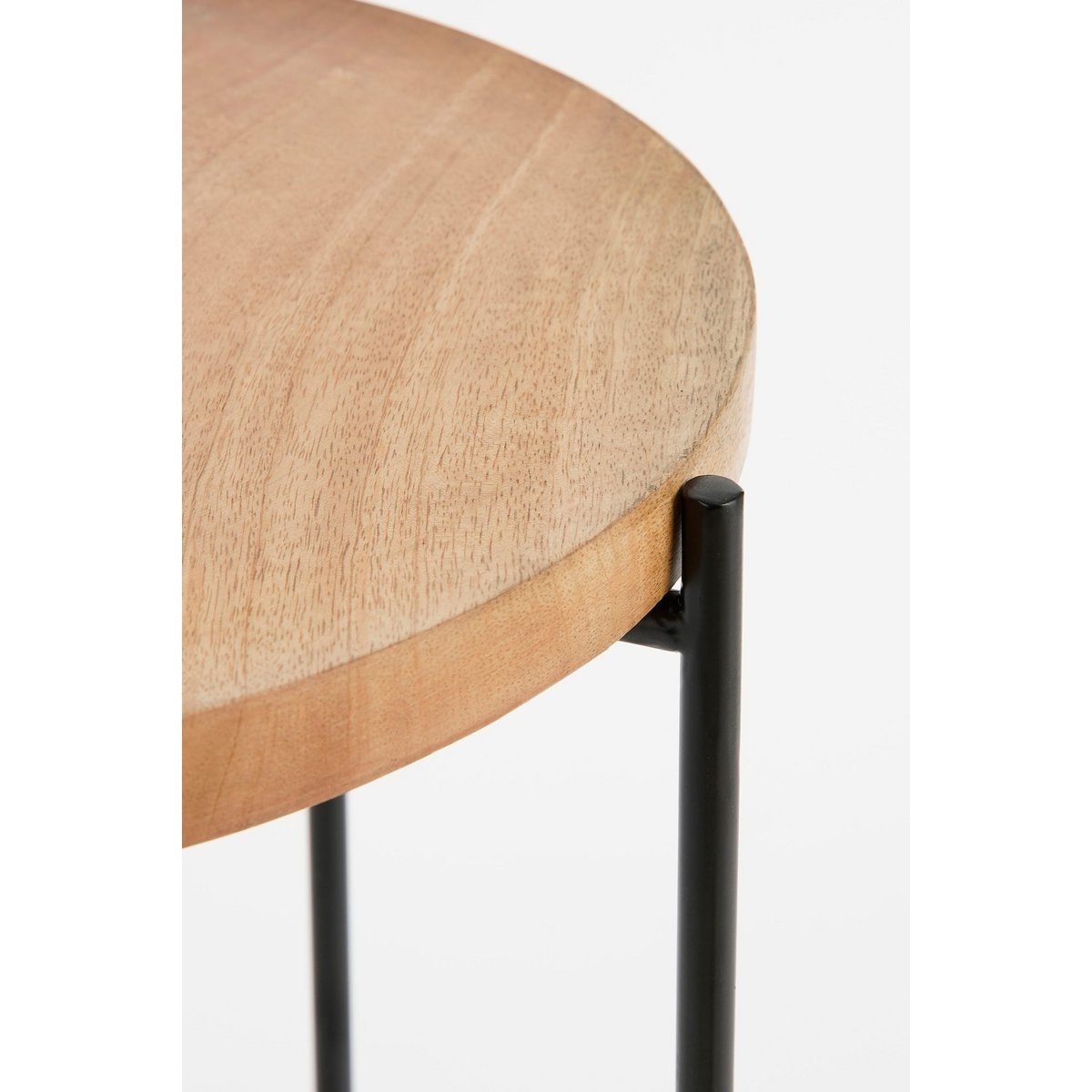 KantoormeubelenPlus Armando Bijzettafel - H45 x Ø35,5 cm - FSC 100% Mangohout - Bruin