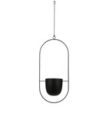 KantoormeubelenPlus Dexter Bloempot Hangend - L24 x B14 x H83 cm - Zwart