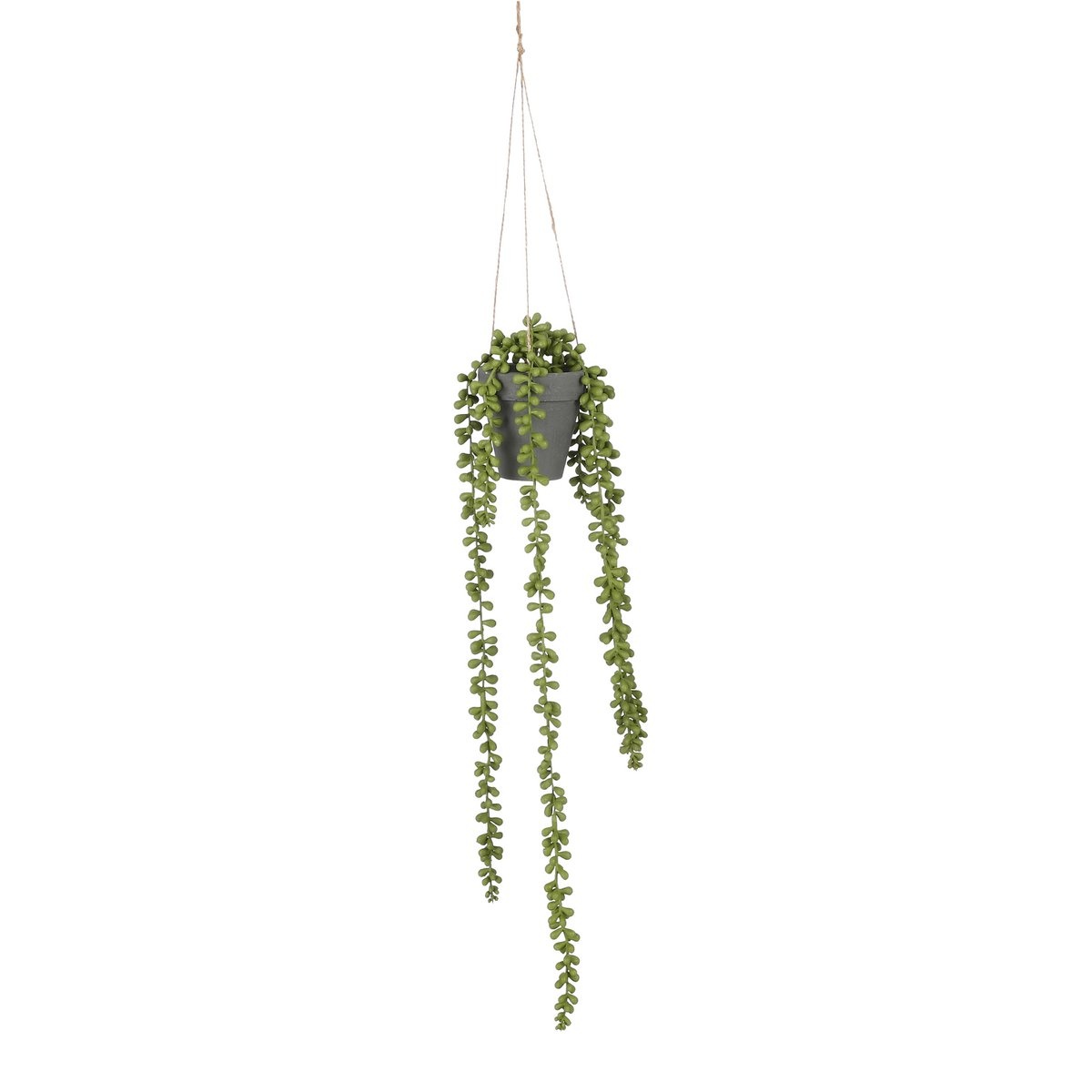 KantoormeubelenPlus Senecio Kunst Hangplant in Pot - H56 x Ø9 cm - Lichtgroen