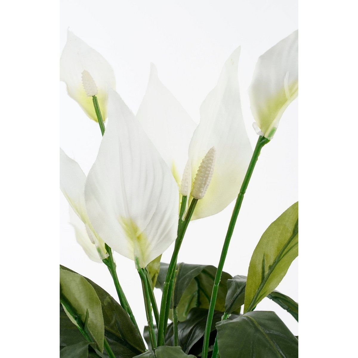 KantoormeubelenPlus Spathiphyllum Kunstplant in Bloempot Stan - H50 x Ø40 cm - Wit