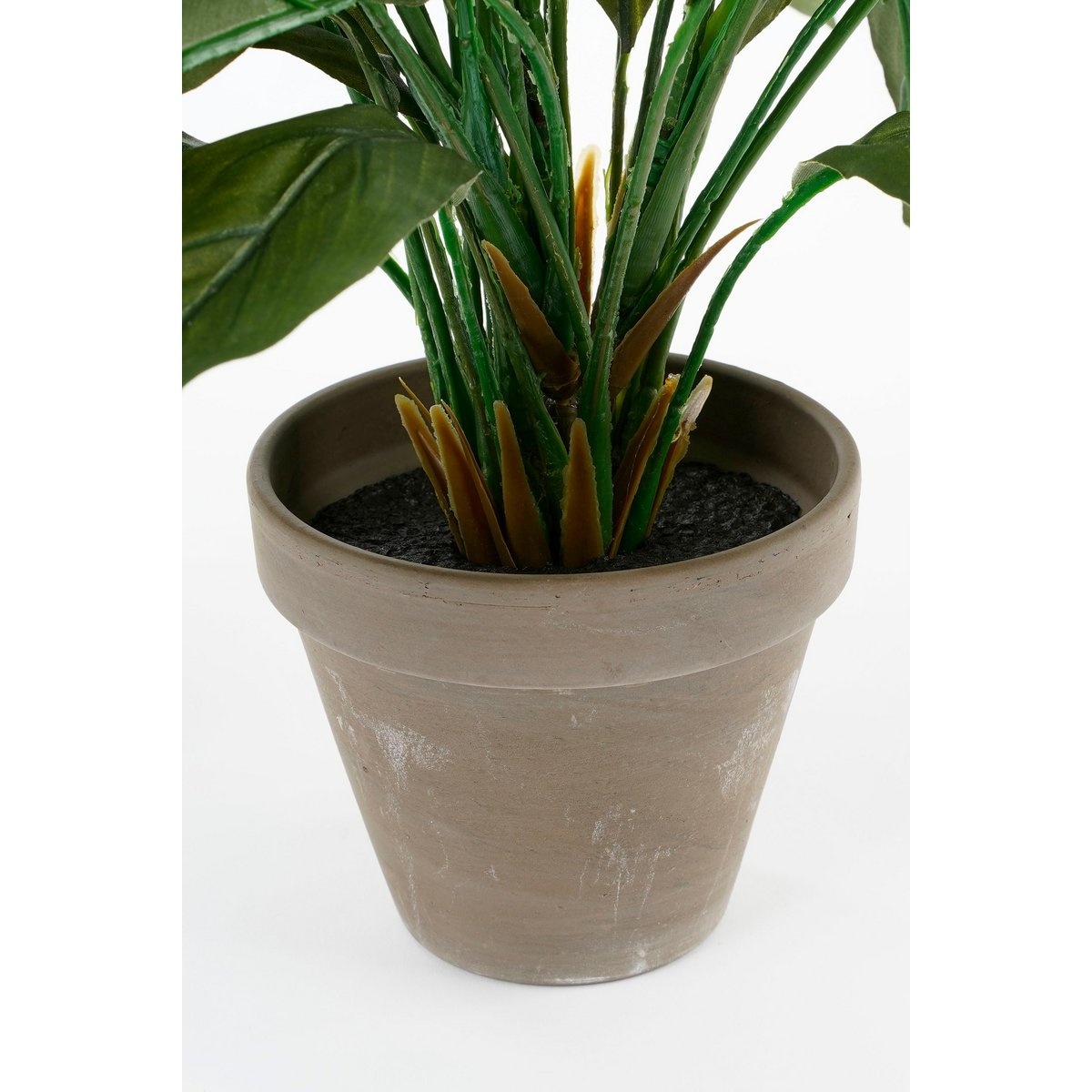 KantoormeubelenPlus Spathiphyllum Kunstplant in Bloempot Stan - H50 x Ø40 cm - Wit