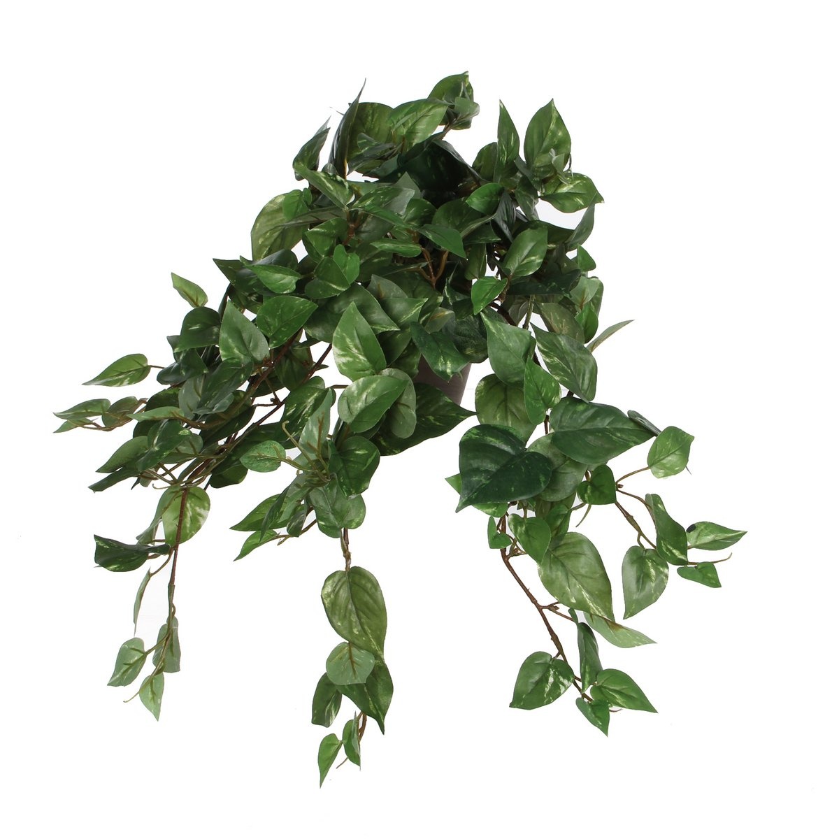 KantoormeubelenPlus Scindapsus Kunst Hangplant in Bloempot Stan - H45 x Ø25 cm - Groen