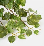 KantoormeubelenPlus Scindapsus Kunst Hangplant in Bloempot Stan - H45 x Ø25 cm - Groen