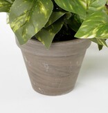 KantoormeubelenPlus Scindapsus Kunst Hangplant in Bloempot Stan - H45 x Ø25 cm - Groen